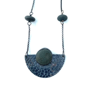 Pebble Fan Rock Necklace by Jennifer Nunnelee