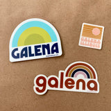 Galena Vintage Retro Rainbow Sticker by Acme Local