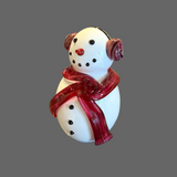 Snowman with Earmuffs by Scott Staats Glass