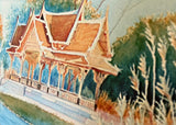 The Thai Pavilion Hand-Embellished Reproduction by JoAnne Hauser Warren