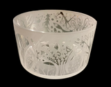 Brambleberry Forest Etched Glass Bowl by Leandra Drumm Designs