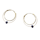 Large Stone Hoop Earrings by MPR Jewelry