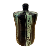 Green and Black Jar by Nancy Briggs