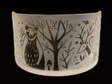 Brambleberry Forest Etched Glass Bowl by Leandra Drumm Designs