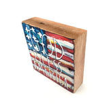 God Bless America Flag Block by David Hinds