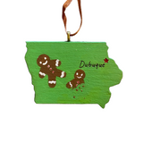 Dubuque Ornament Painted by Lena Olson and Created by Anthony Krier
