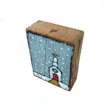 Christmas Church Gray Block by David Hinds