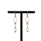 Descending Mini Tears Triple Chain-Link Earrings by MPR Jewelry