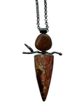 Rock and Red Ocean Jasper Necklace by Jennifer Nunnelee