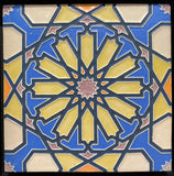 Multi-Color Islamic Medallion Framed Tile by Mike Skiersch