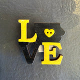 Love Iowa Magnet Painted by Stormy Mochal and Created by Anthony Krier