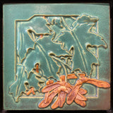 Dark Green 2-Color Maple Leaves Framed Tile by Mike Skiersch