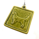 Golden Retriever Tile Ornament by Whistling Frog