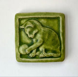 Kitten with Yarn 3" x 3" Tile by Whistling Frog
