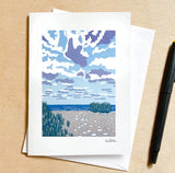 Beach Day Greeting Card by Nan Onkka