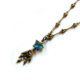 Single Labradorite Star Necklace by Lock and Key Design