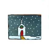 Christmas Church Grey Block by David Hinds