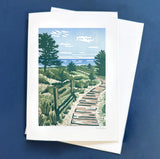 The Boardwalk Greeting Card by Nan Onkka