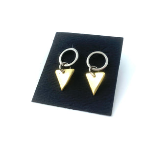 Circles and Triangles Post Earrings by Margie Magnuson