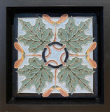 Multi-color Maple Leaf and Keys Framed Tile by Mike Skiersch