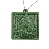 Dogs Opening Presents Tile Ornament by Whistling Frog