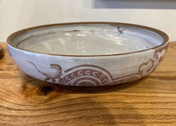 Little Velociraptor Serving Bowl by Keith Hershberger