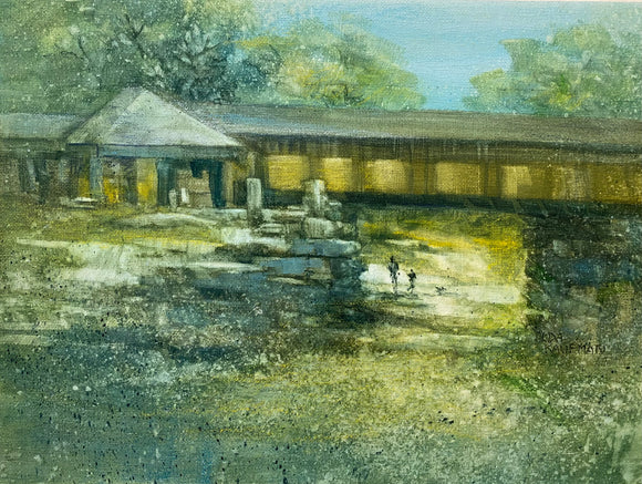 Promenade Bridge at Eagle Point Park by Alda Kaufman