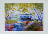 Early Morning on the Terrace Reproduction by JoAnne Hauser Warren