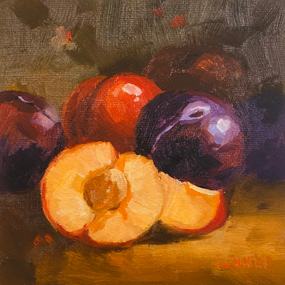 Plums Reproduction by Liz Quebe