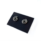 Silver Spiral Post Earrings by Margie Magnuson