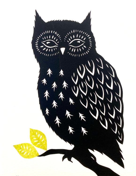 Owl Print by Angie Pickman
