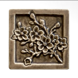 Cherry Blossom 4" x 4" Tile by Whistling Frog