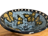 Blue and Gold Butterfly Bowl by Nancy Briggs
