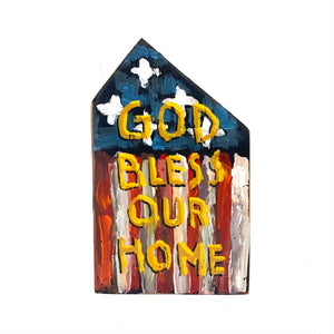 God Bless Our Home Flag Block by David Hinds