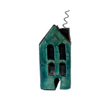 Teal Raku House by Elizabeth Boggess