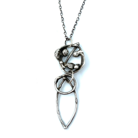 Scrappy Silver Necklace by Amber Carlin