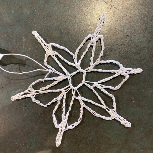 Crocheted Snowflake Ornament by Abby Schrup