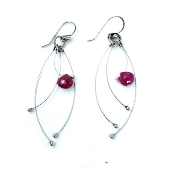 Tickle Earrings - Ruby by Zuzko Jewelry