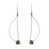 Half Moon Hook Earrings with Stones by MPR Jewelry