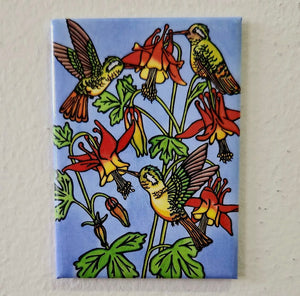 Hummimgbirds Magnet by Sarah Angst