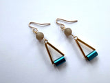 Aluminum and Resin Tube Earrings by Trecy Bleich