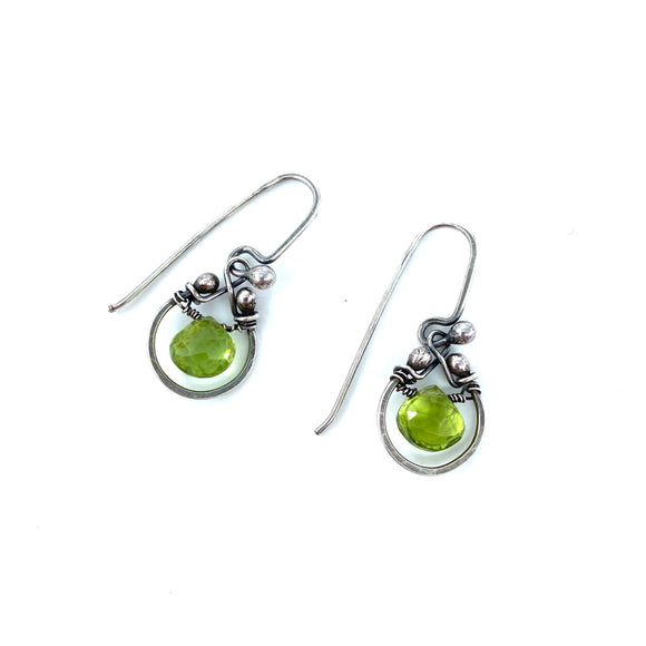 Horseshoe Earrings - Peridot by Zuzko Jewelry