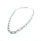 Paper Clip Necklace - Silver by Zuzko Jewelry