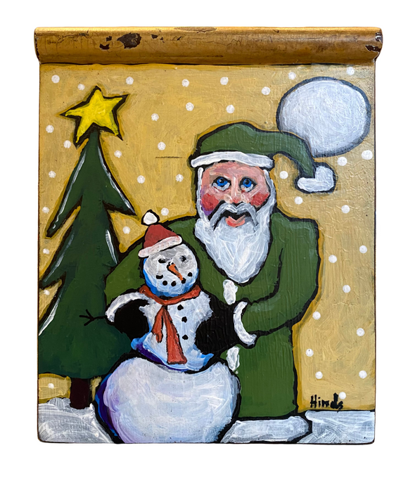 Santa and Snowman Block by David Hinds