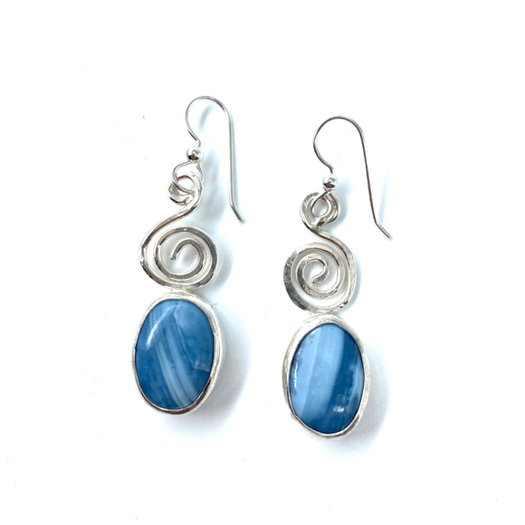 Blu Blue Moon Earrings by Shirley Price