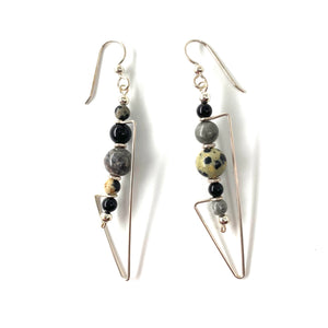 Broken Arrow Earrings - Black Goes With Everything by Brian Watson
