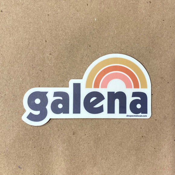 Galena Sunrise Retro Rainbow Sticker by Acme Local