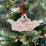 Three Velociraptors Ornament by Keith Hershberger