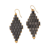 Black and Gold Tila Earrings by Abby Schrup