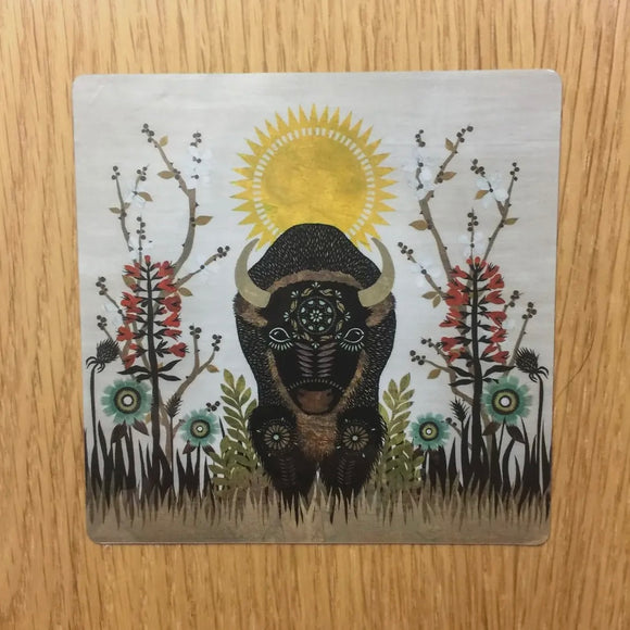 Bison Sticker by Angie Pickman